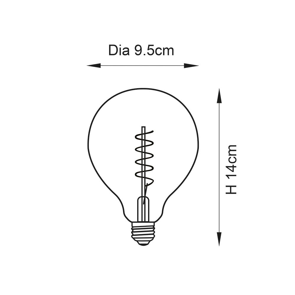 Spiral E27 Filament LED Light