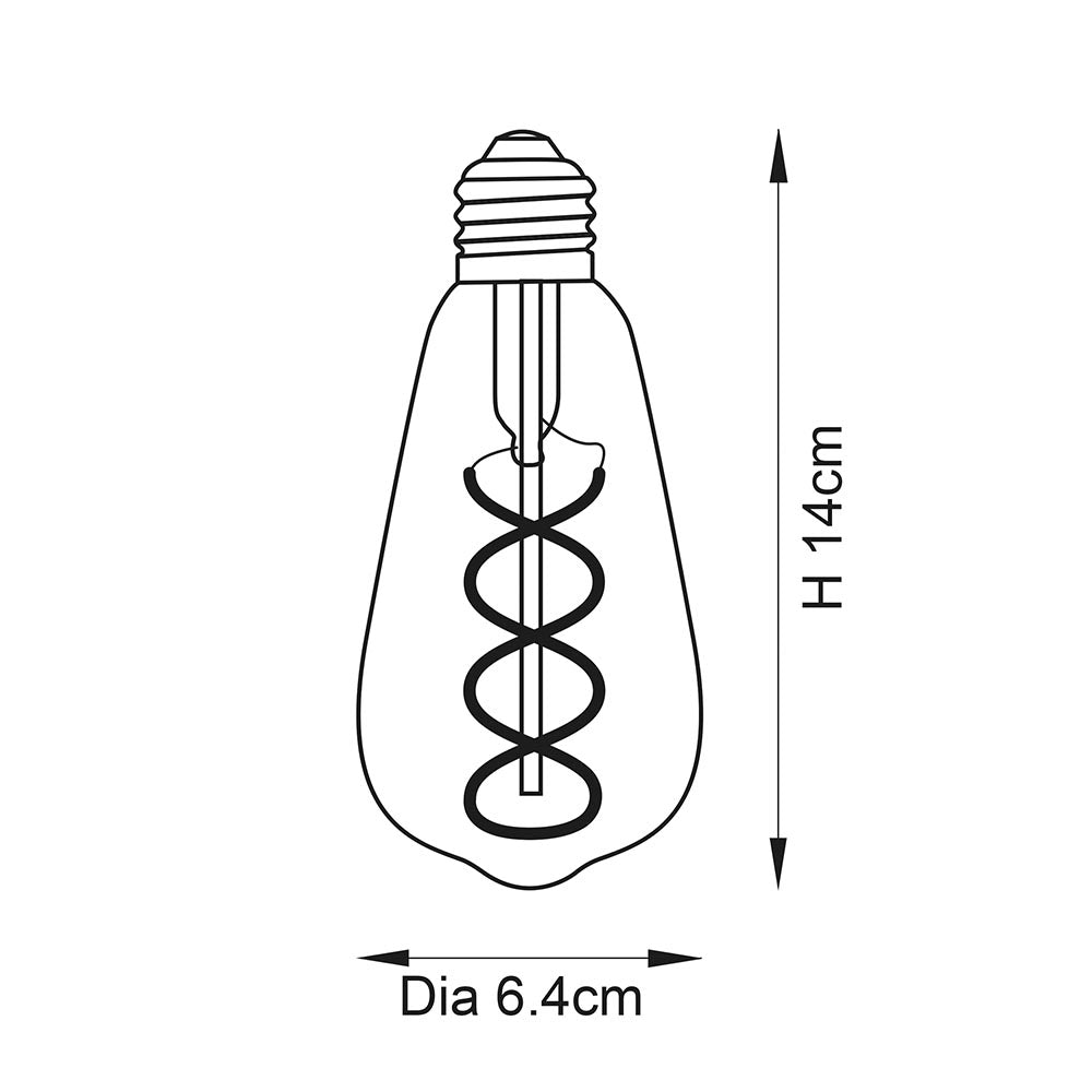 Twist E27 Filament LED Light Bulb