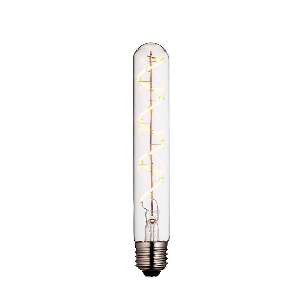 Dimmable Clear Glass Spiral Tubular 4W E27 Filament LED Light Bulb | House of Dekkor