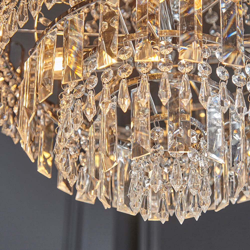 Luma Glass Droplets 6 Light Pendant Chandelier | House of Dekkor