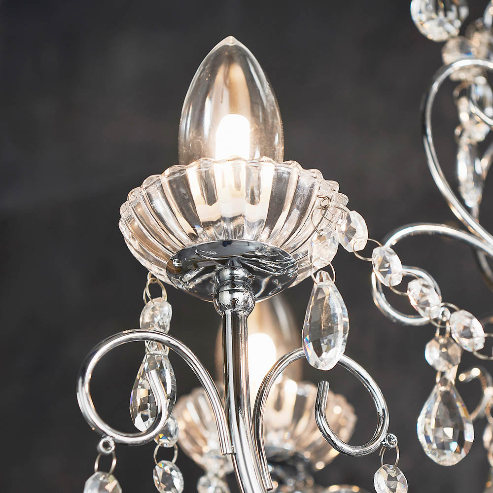 Vintage Style Crystal 5 Light Pendant Chandelier  | House of Dekkor