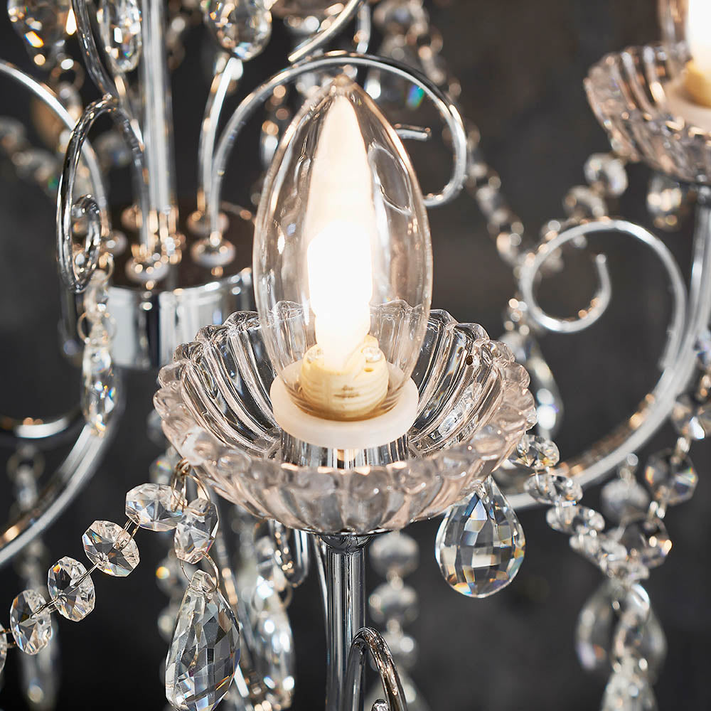 Vintage Style Crystal 5 Light Pendant Chandelier  | House of Dekkor