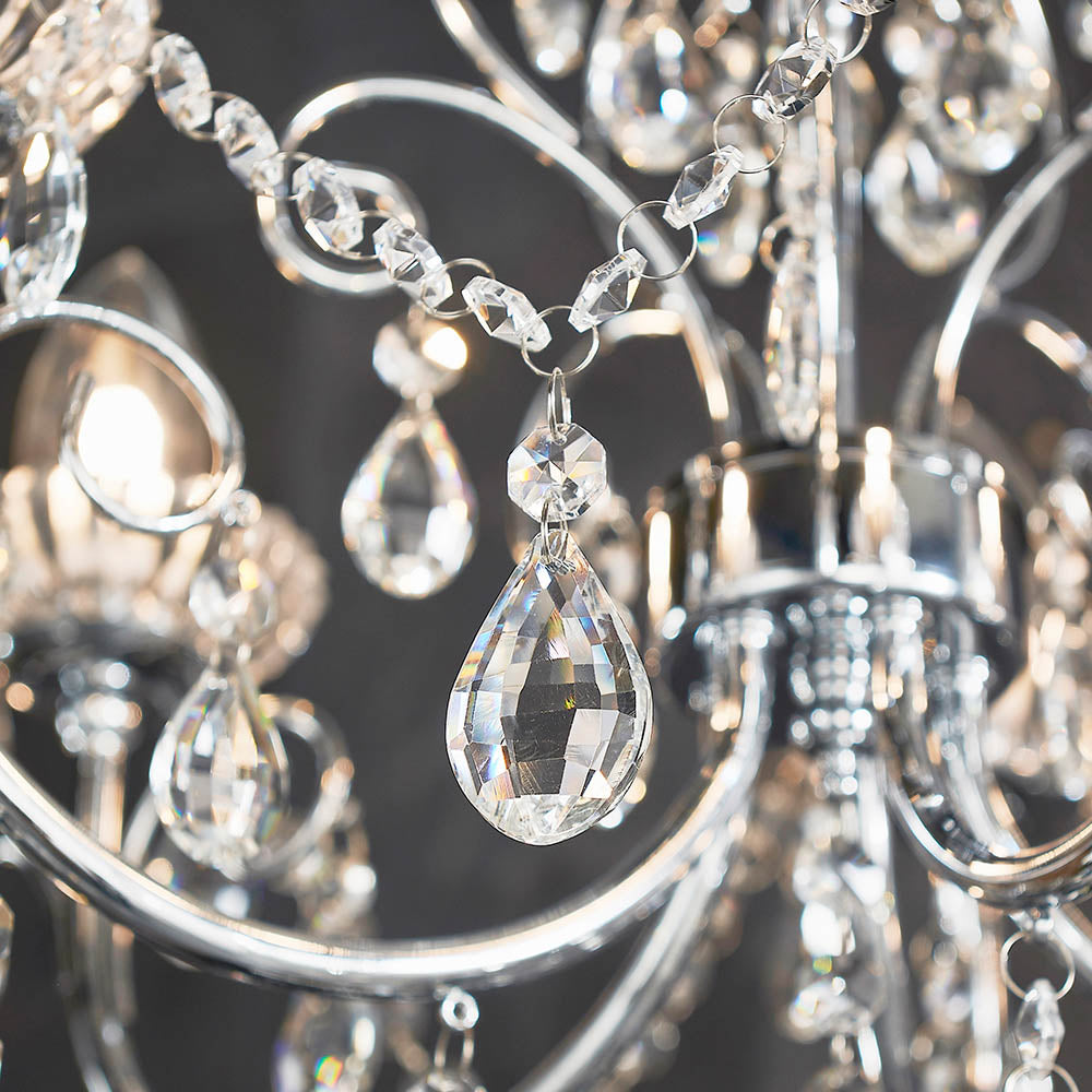 Vintage Style Crystal 5 Light Pendant Chandelier  | House of Dekkor