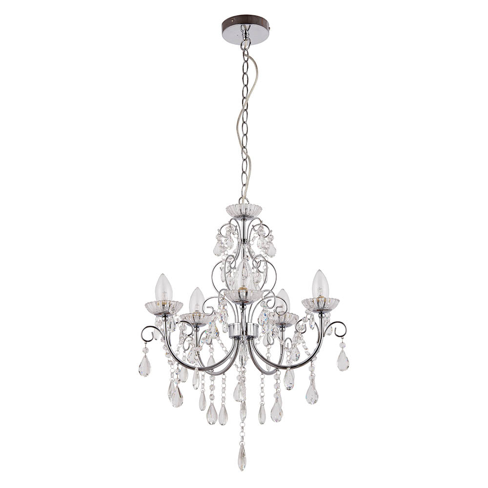 Vintage Style Crystal 5 Light Pendant Chandelier  | House of Dekkor