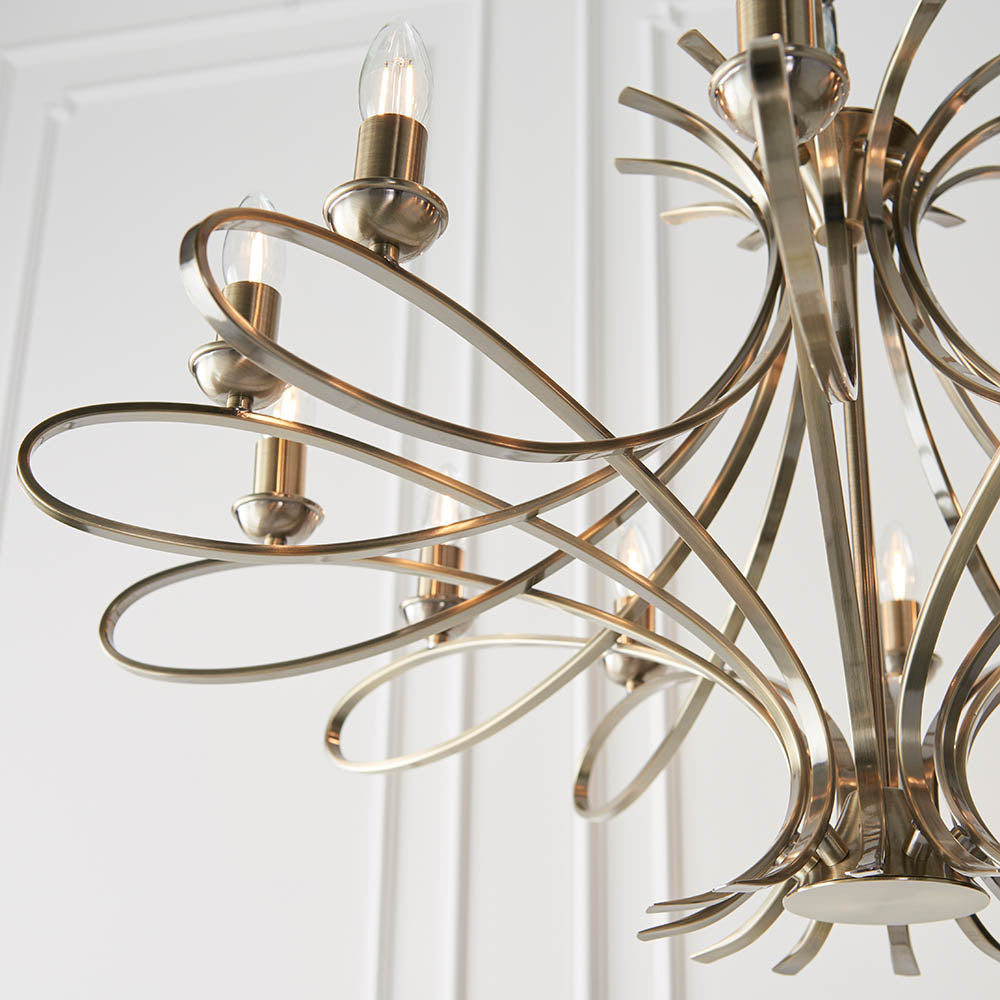 Penn brushed brass 12lt pendant