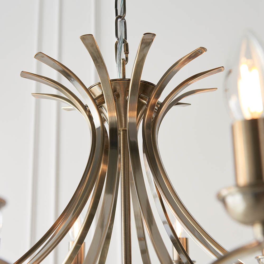 Penn brushed brass 12lt pendant