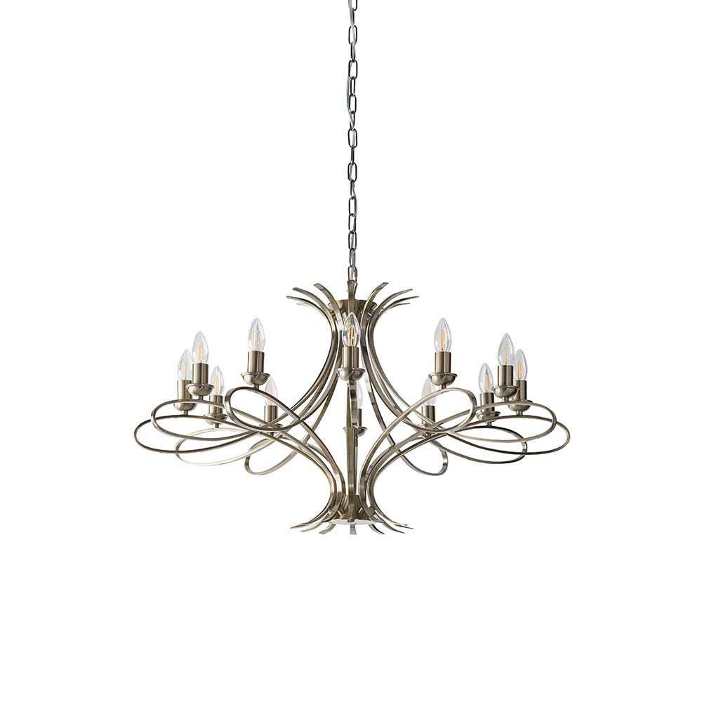 Penn brushed brass 12lt pendant