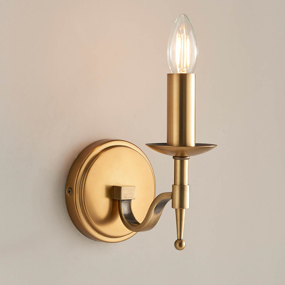 Candle antique brass Single wall light | House of Dekkor