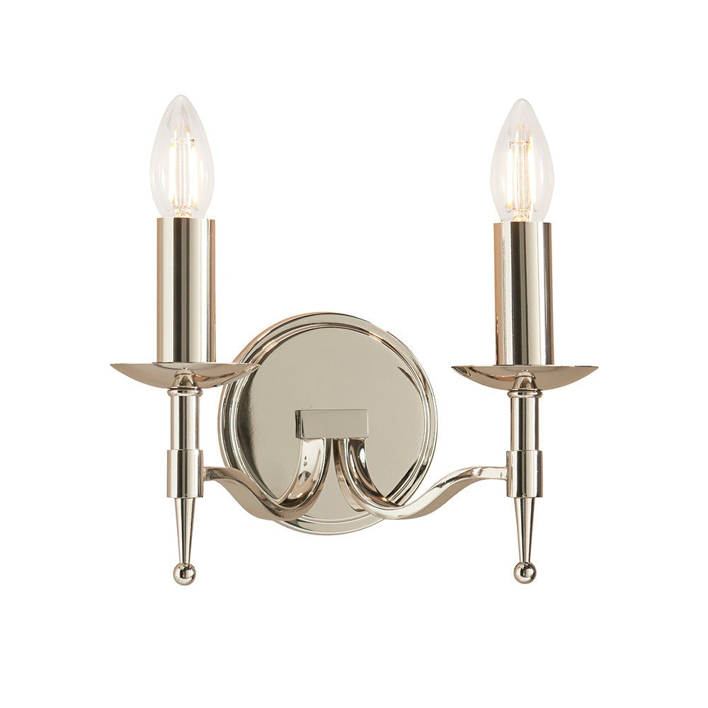  Nickel Candle Twin Wall Light | House of Dekkor