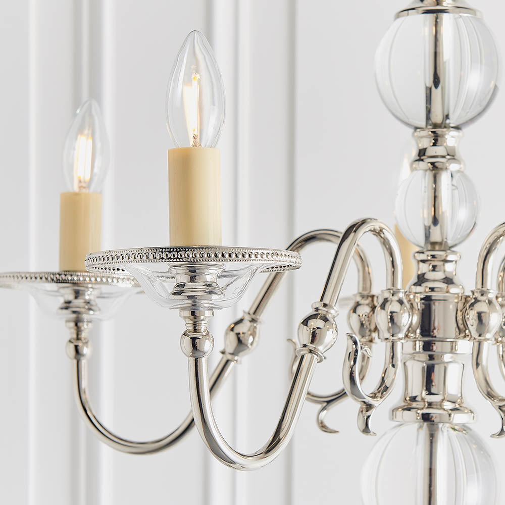 Flemish style Nickel 5lt Chandelier | House of Dekkor