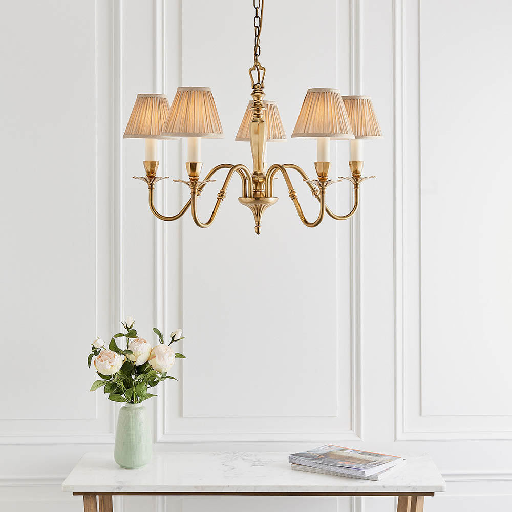 Asquith 5lt pendant & beige shades