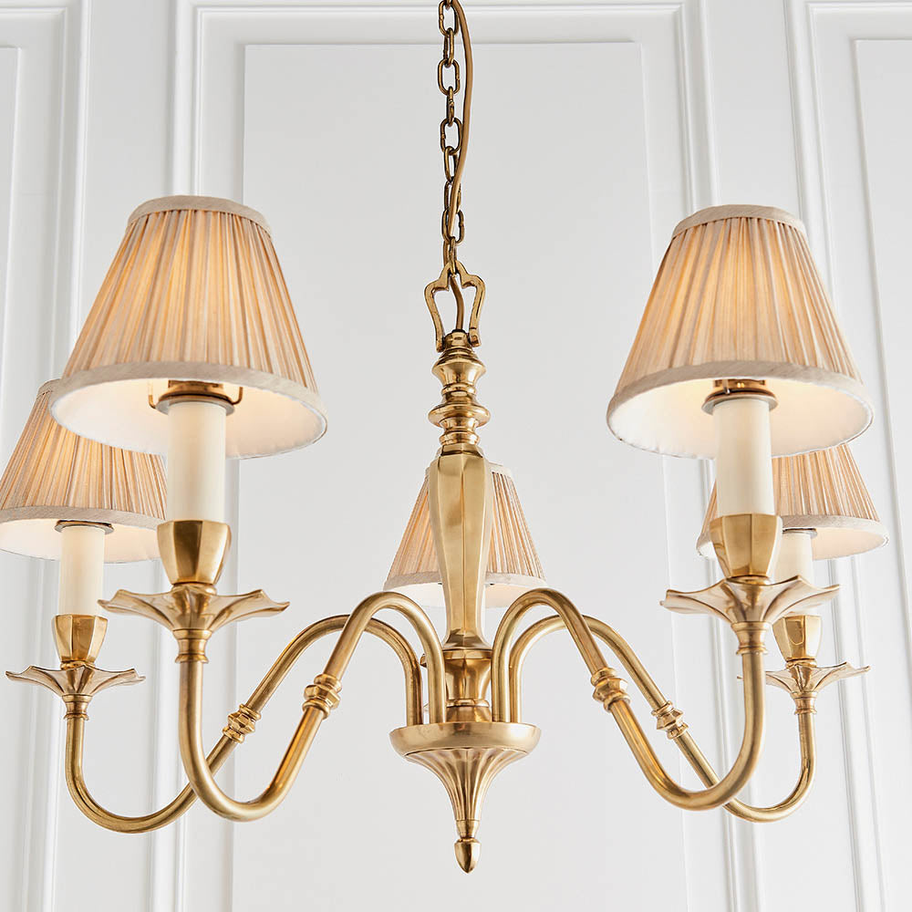 Asquith 5lt pendant & beige shades