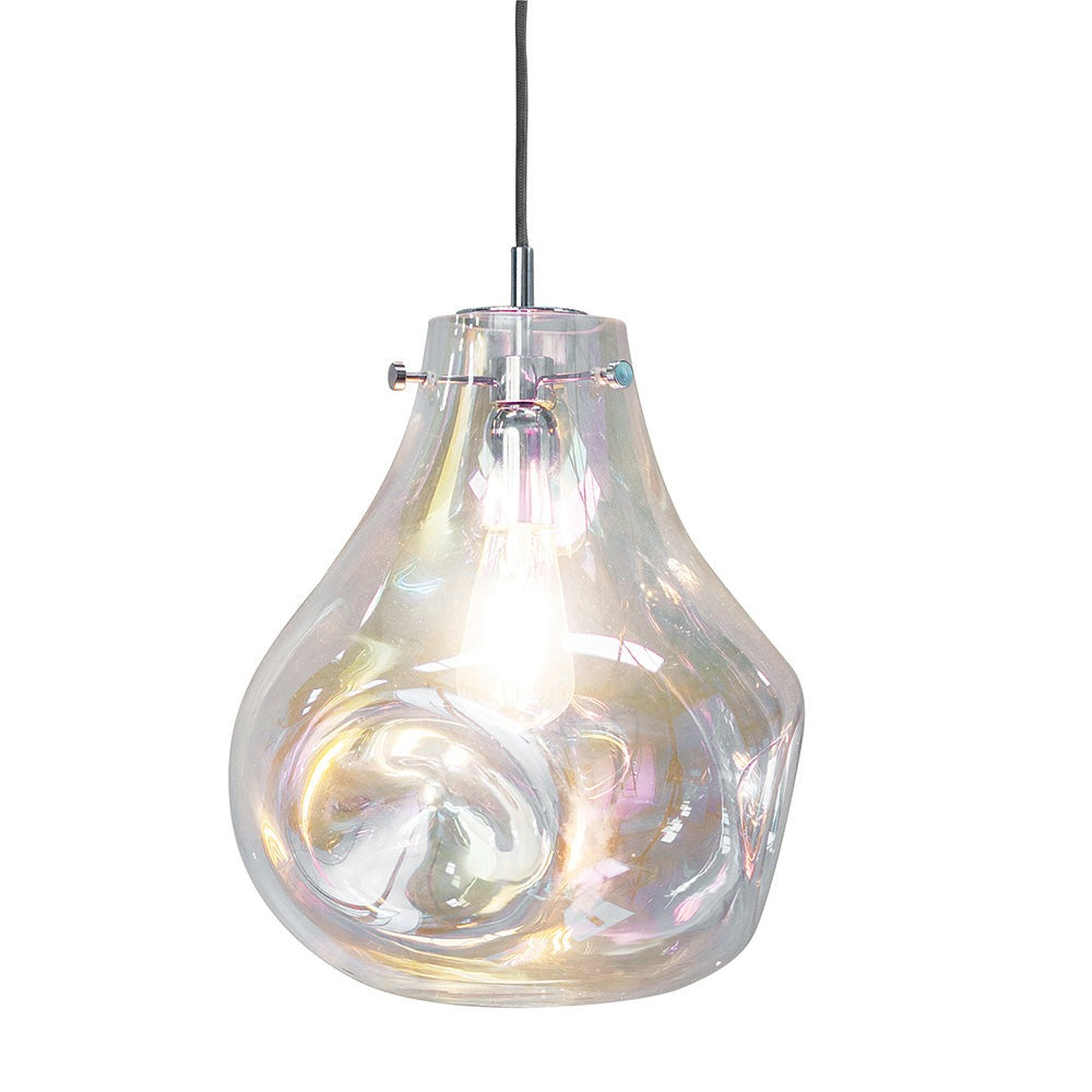 Iridenscent Nordic Blown Glass  Pendant Light