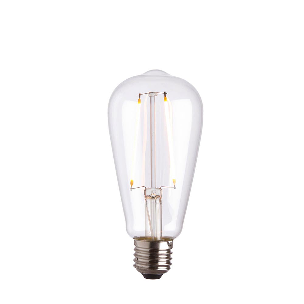 Clear Glass E27 Filament Pear LED Light Bulb | House of Dekkor