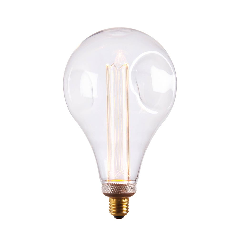 Clear Glass 2.5W E27 LED Melted Globe 148mm Dia Light Bulb | House of Dekkor