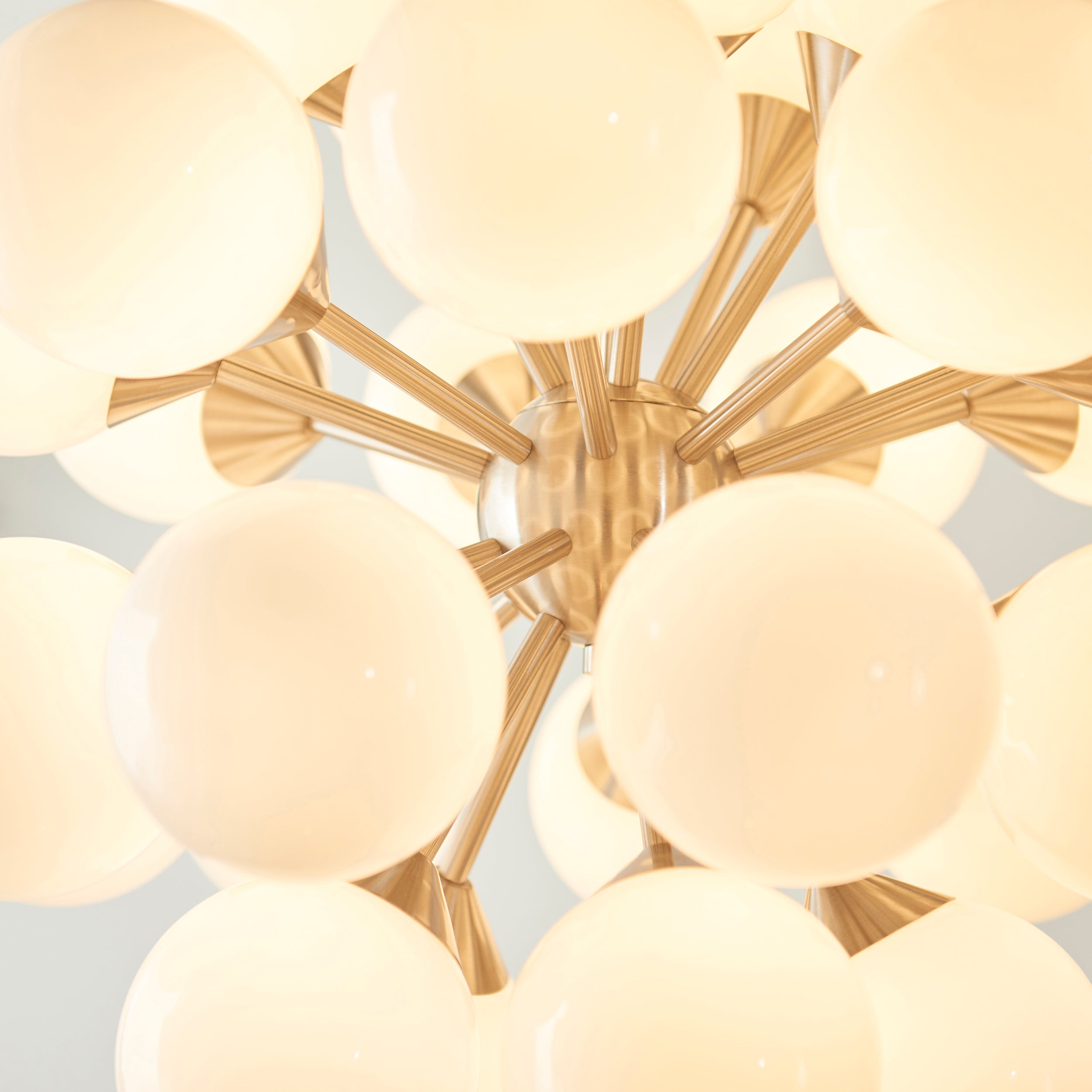 Globe Cluster 11Lt Pendant Light Chandelier | Brushed Satin Gold