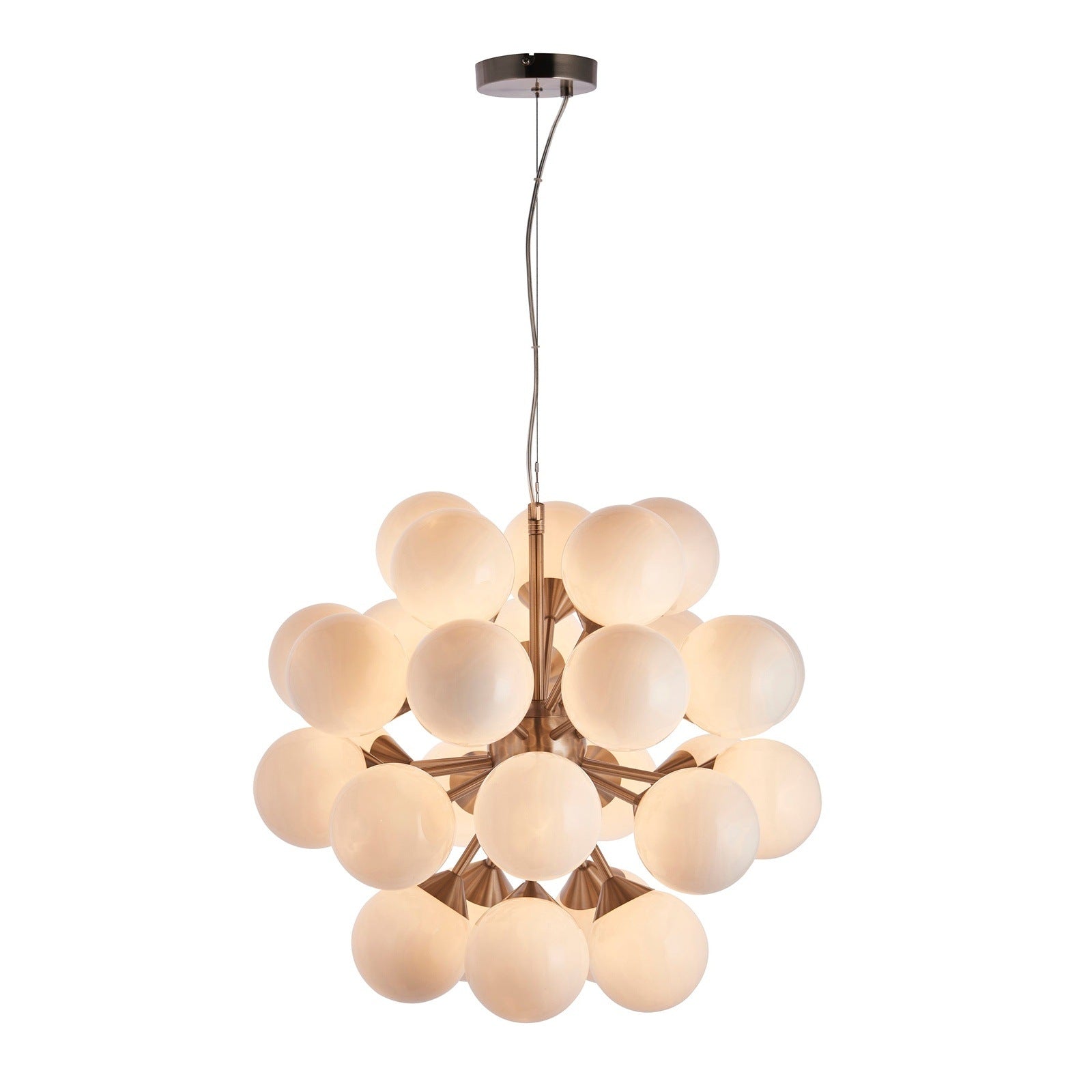 Globe Cluster 11Lt Pendant Light Chandelier | Brushed Satin Gold