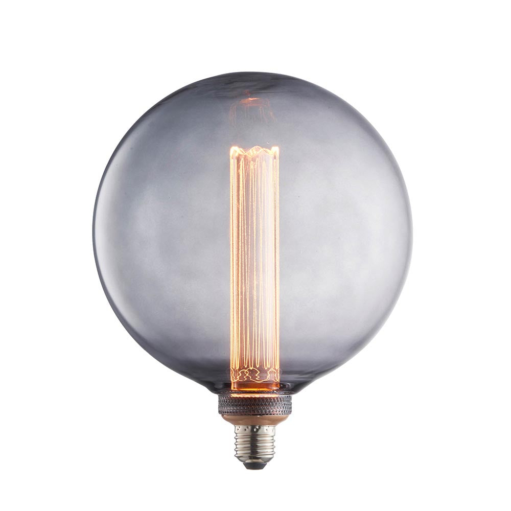 Anti Glare Smoked Glass Globe 2.8W E27 200mm Dia LED Light Bulb | House of Dekkor