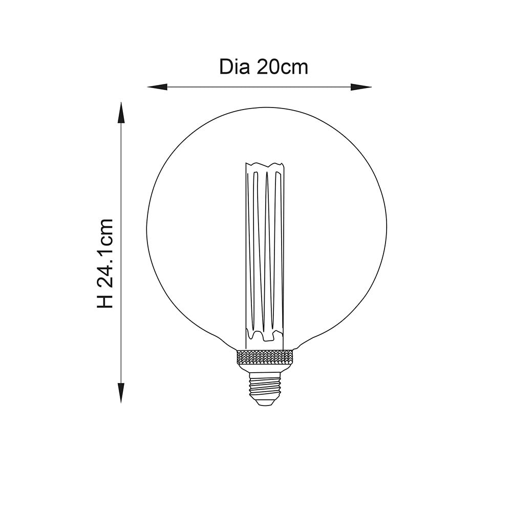 Globe E27 LED 200mm dia Bulb