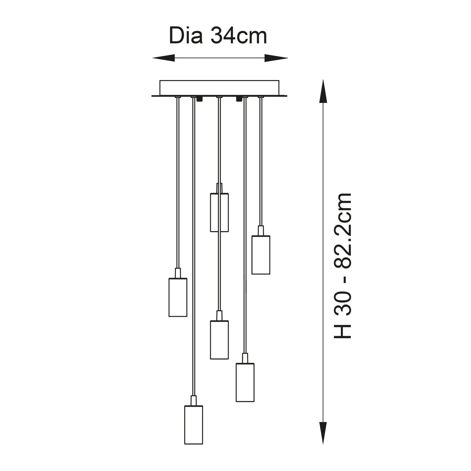 Filament Bulb 6 Light Cluster Pendant