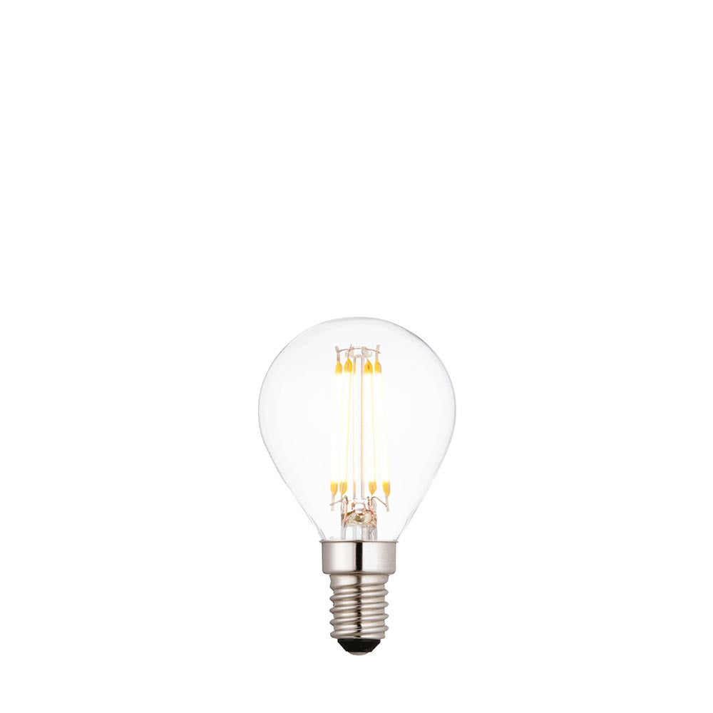 Dimmable Clear Glass 4W E14 LED Filament Golf Light Bulb | Warm White | House of Dekkor