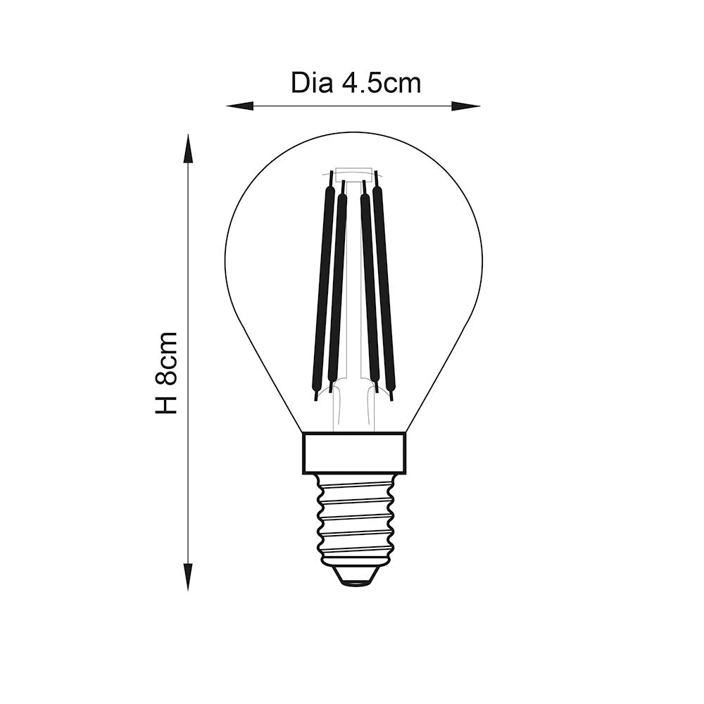 E14 LED Filament Golf Light Bulb