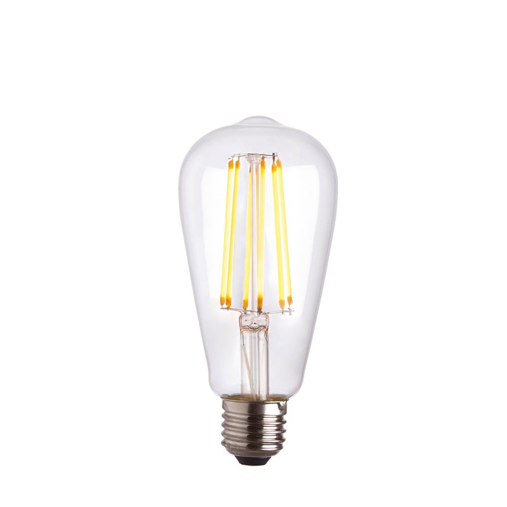 Dimmable Clear Glass 6W E27 Filament Pear LED Bulb  | House of Dekkor