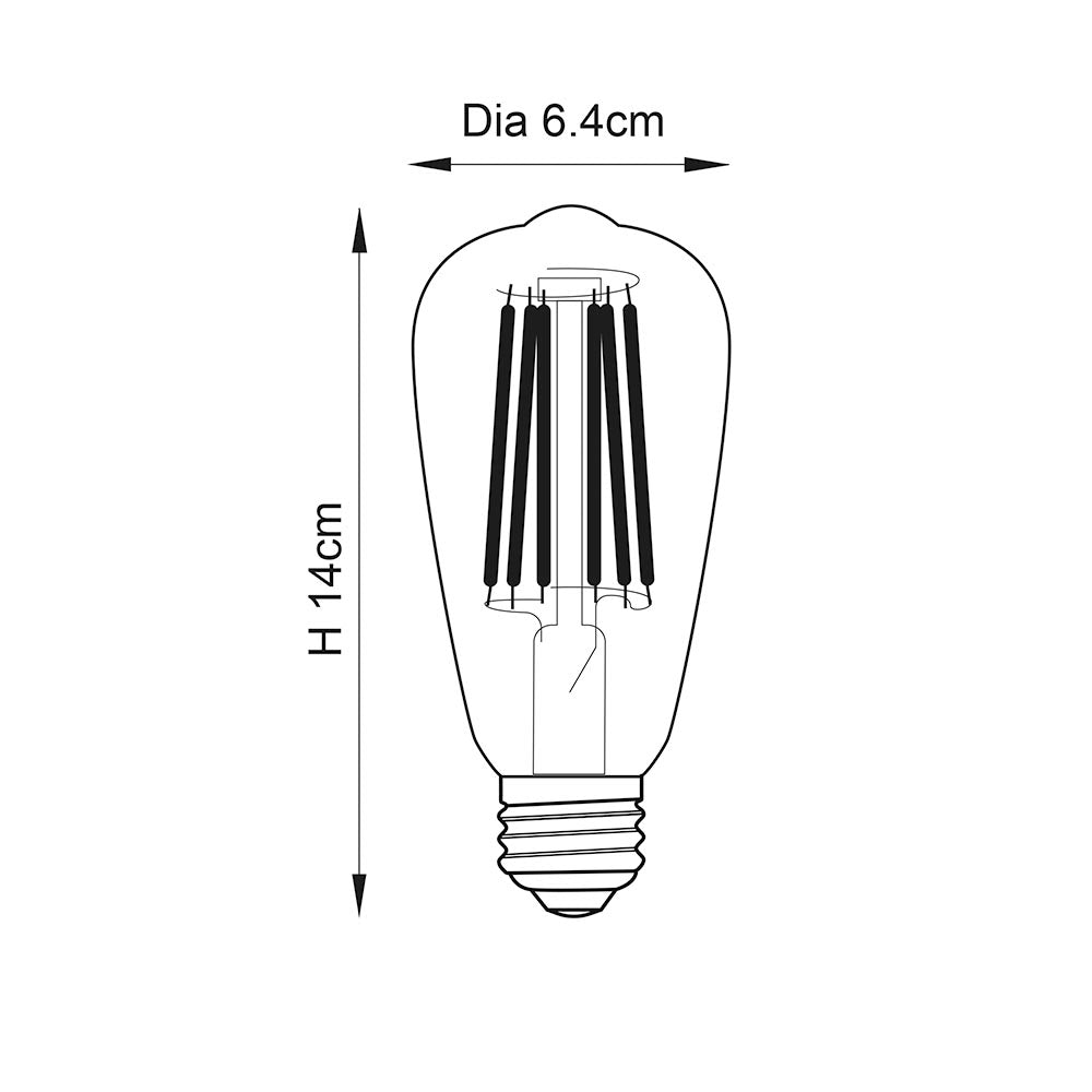 E27 Filament Pear LED Bulb