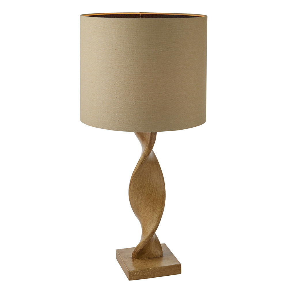 Abia Scandinavian Sleek Fabric Shade Table Lamp