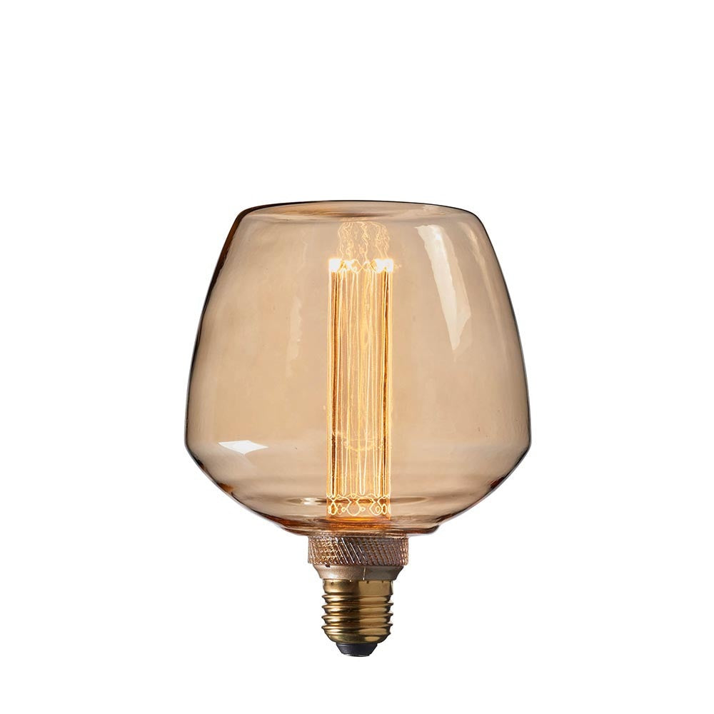 Anti Glare Amber Tinted Glass Scandi 2.5W E27 LED Light Bulb | House of Dekkor