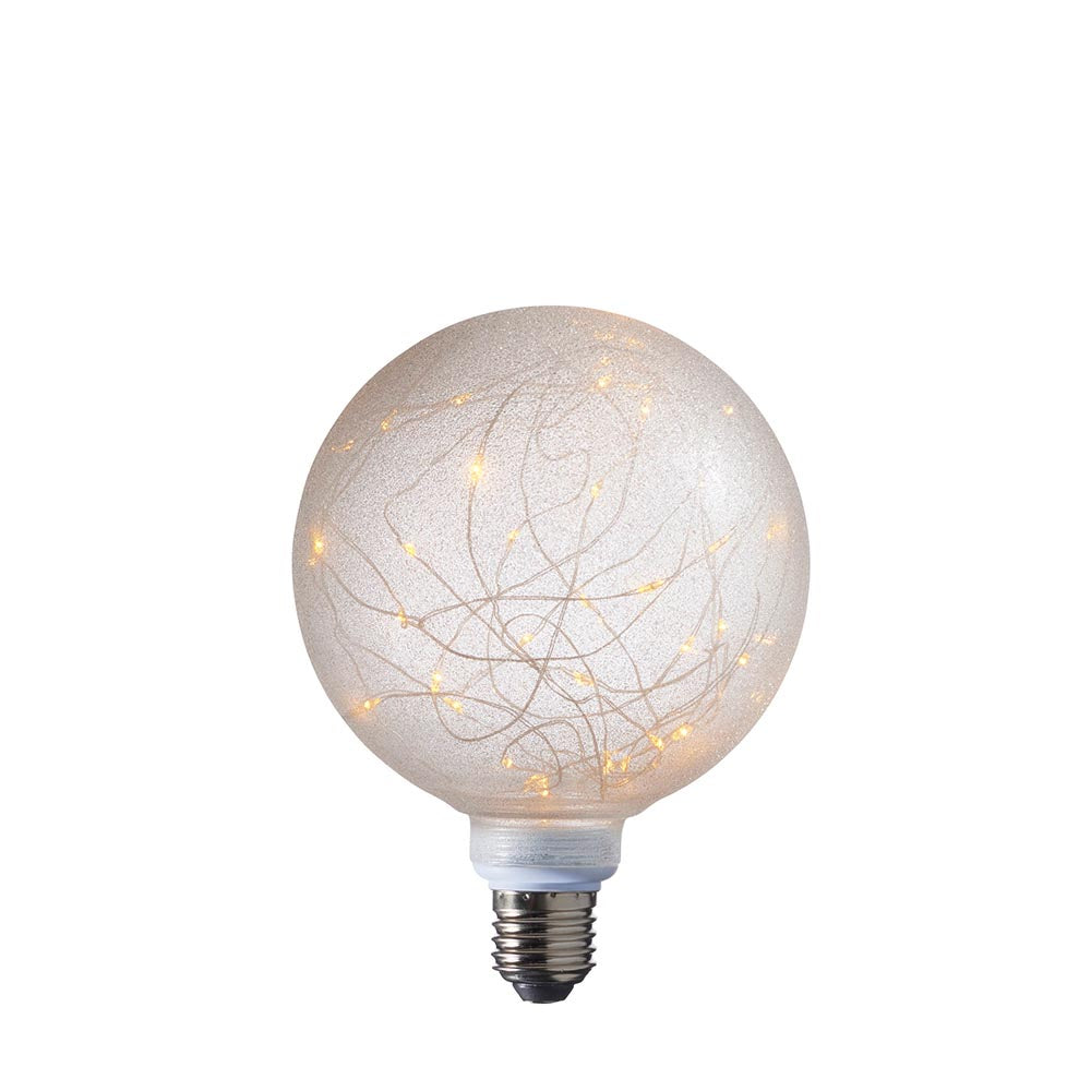 Frosted Globe Glass Firefly 1W E27 LED Light Bulb | House of Dekkor