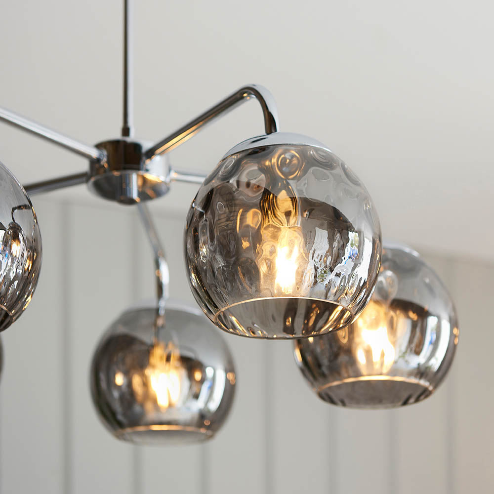 Smoked Glass 5 Pendant Light | House of Dekkor