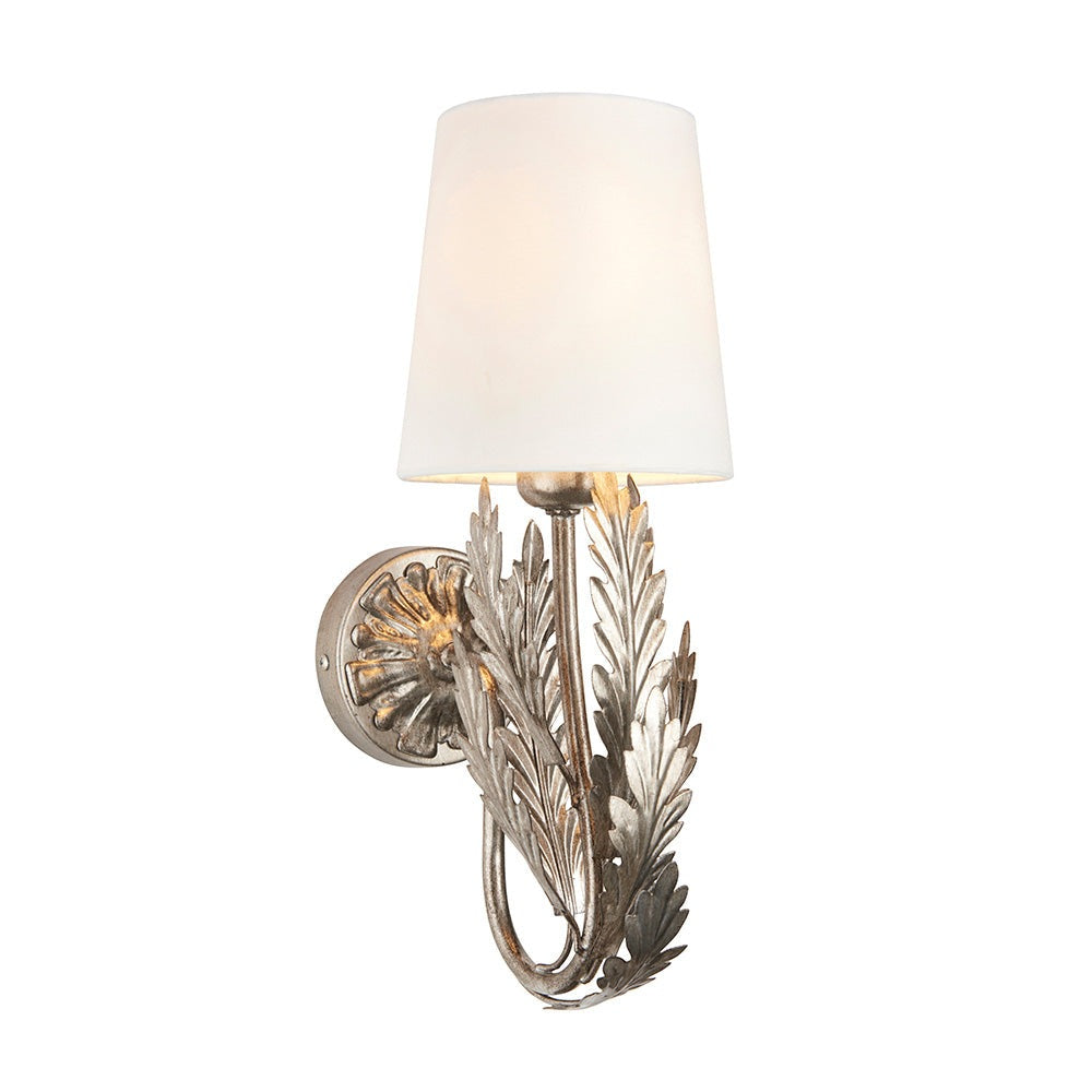 Delphine Silver Leaf Wall Light | House of Dekkor