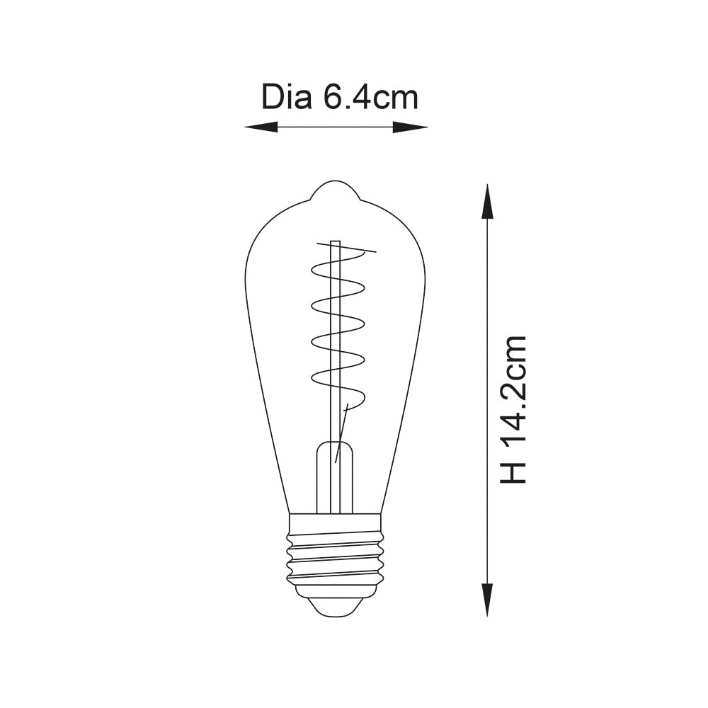 Twist E27 Filament LED Light Bulb