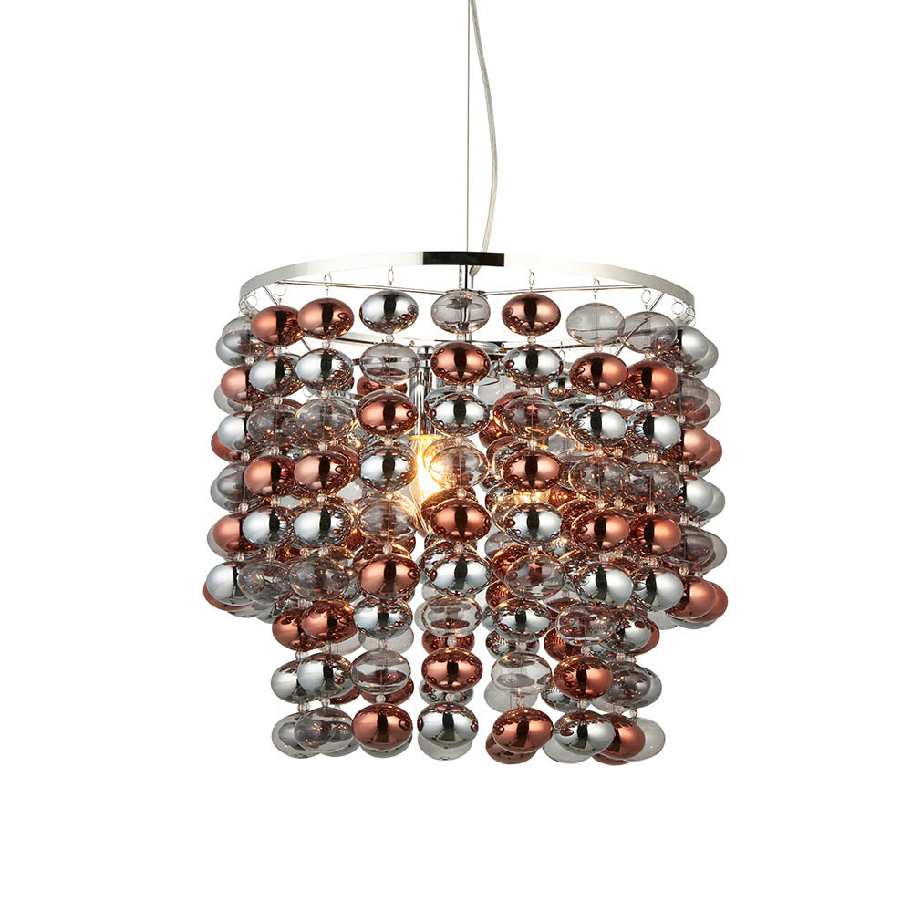 Multi Coloured Glass Ball 3 Light Pendant | House of Dekkor