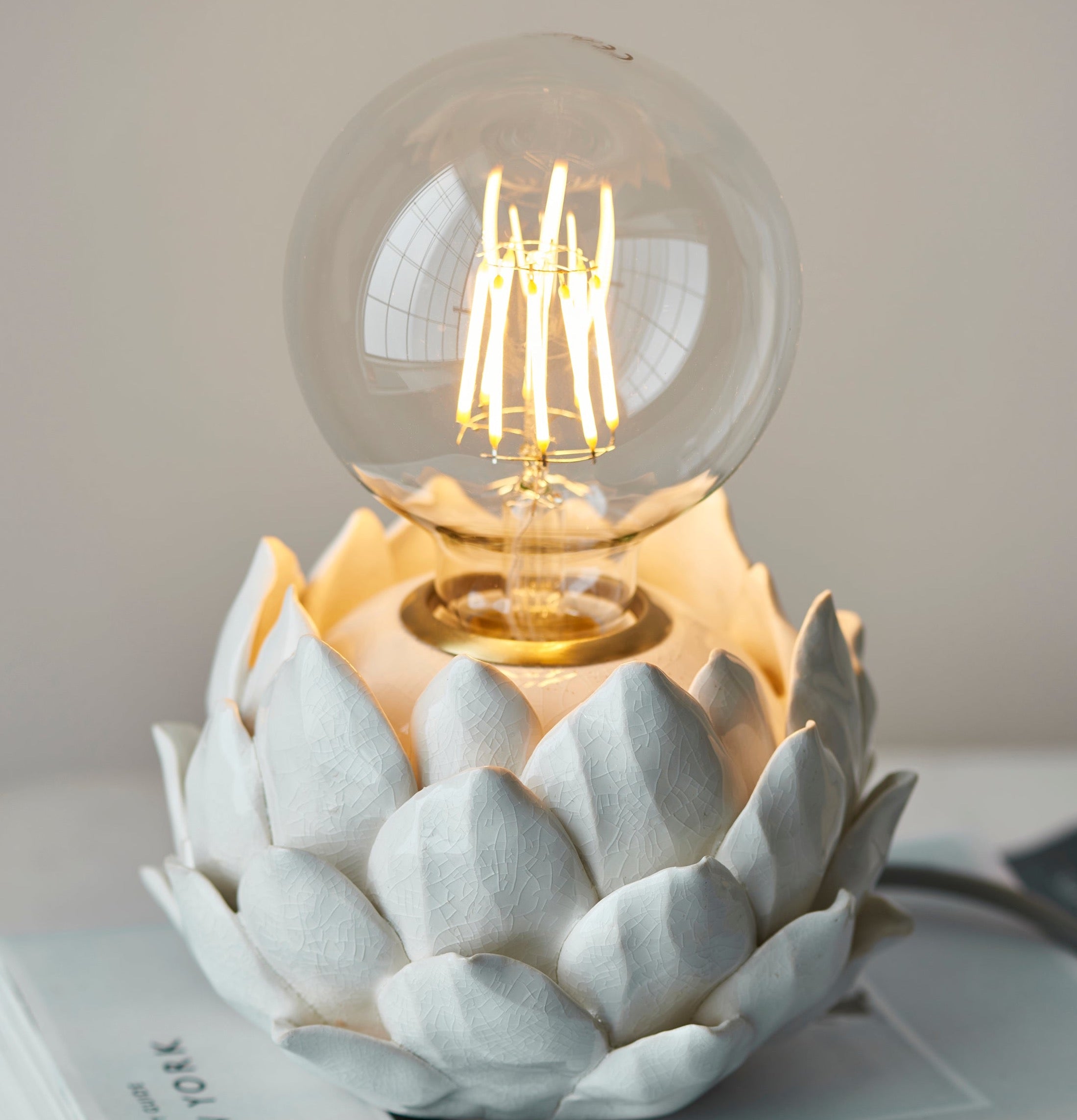 Lotus Flower Ceramic Table Lamp