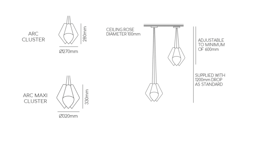 ARCFORM Arc Cluster Pendant | Maxi