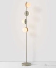 HOUSEOF Opal Disk Floor Lamp | Brass or Sand