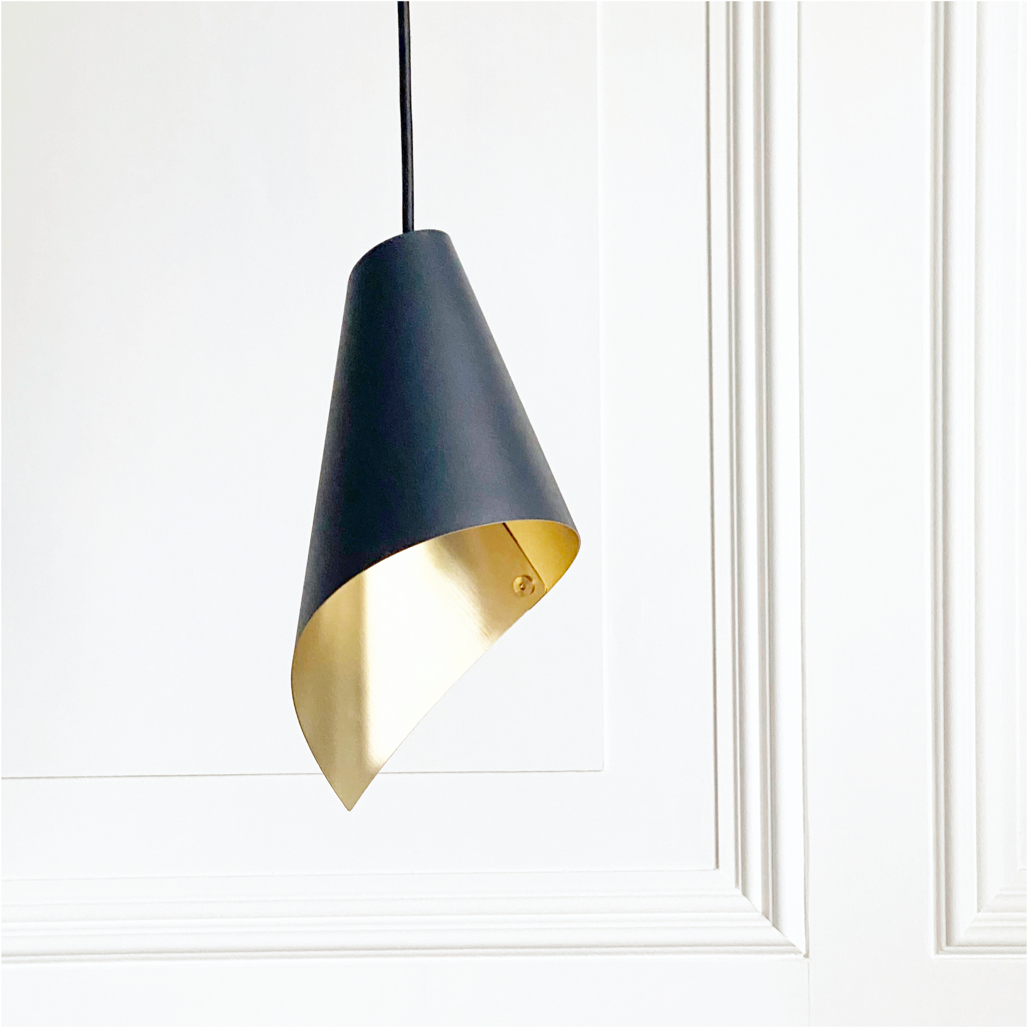 Blue and Brass single pendant |Ceiling light