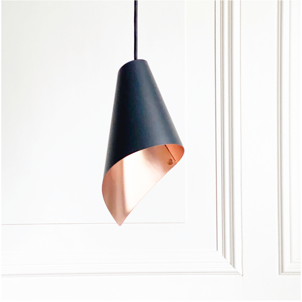 Black and Copper single pendant | Ceiling light