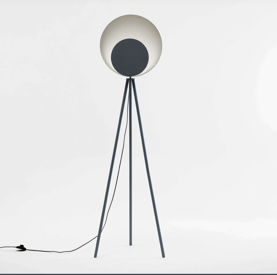 Charcoal grey diffuser floor lamp