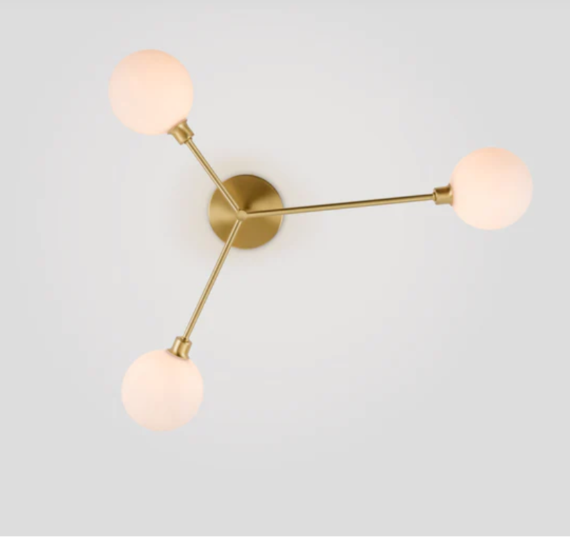 Brass ceiling flush light 