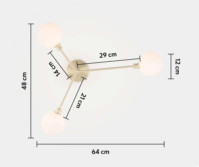 Flush ceiling light dimensions