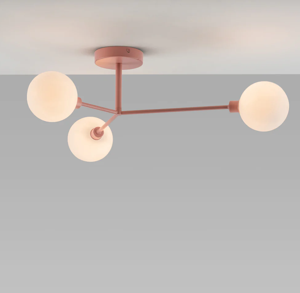 Pink ceiling flush light