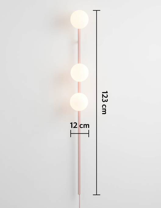 Opal ball wall light dimensions