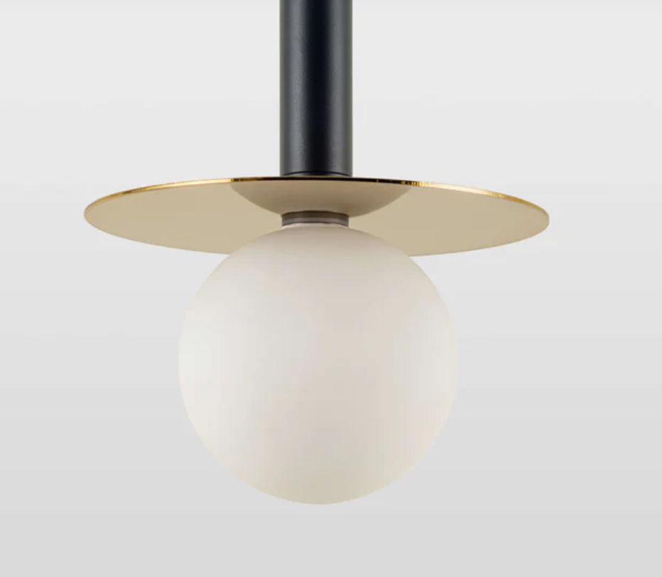 Pendant light with opal shade