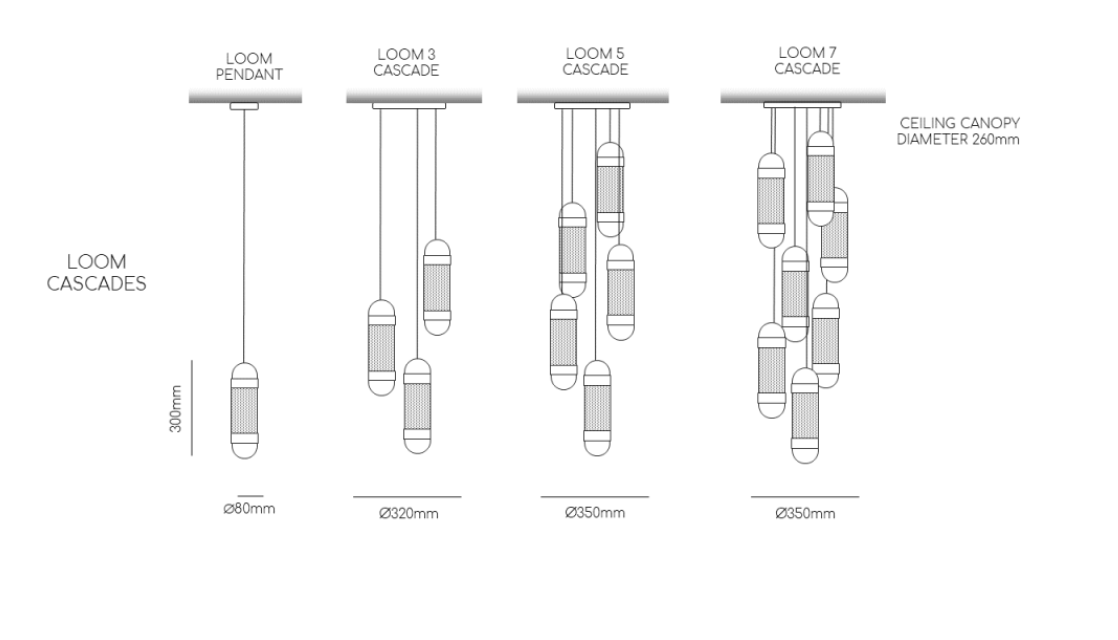 ARCFORM Loom 5 Pendant Cascade | Handcrafted