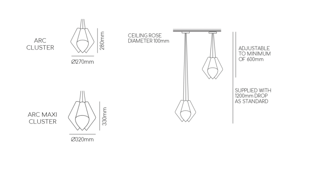 ARCFORM Arc Cluster Pendant | Standard