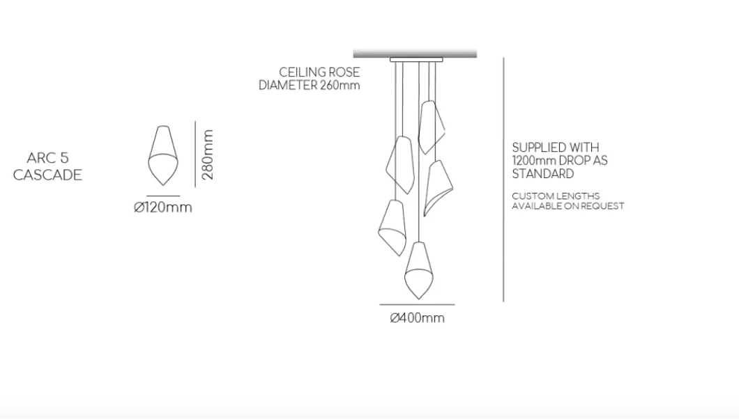 ARCFORM Arc 5 Pendant Cascade | Handcrafted