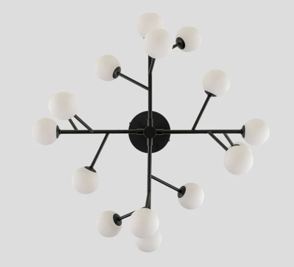 Sputnik black and white chandelier 